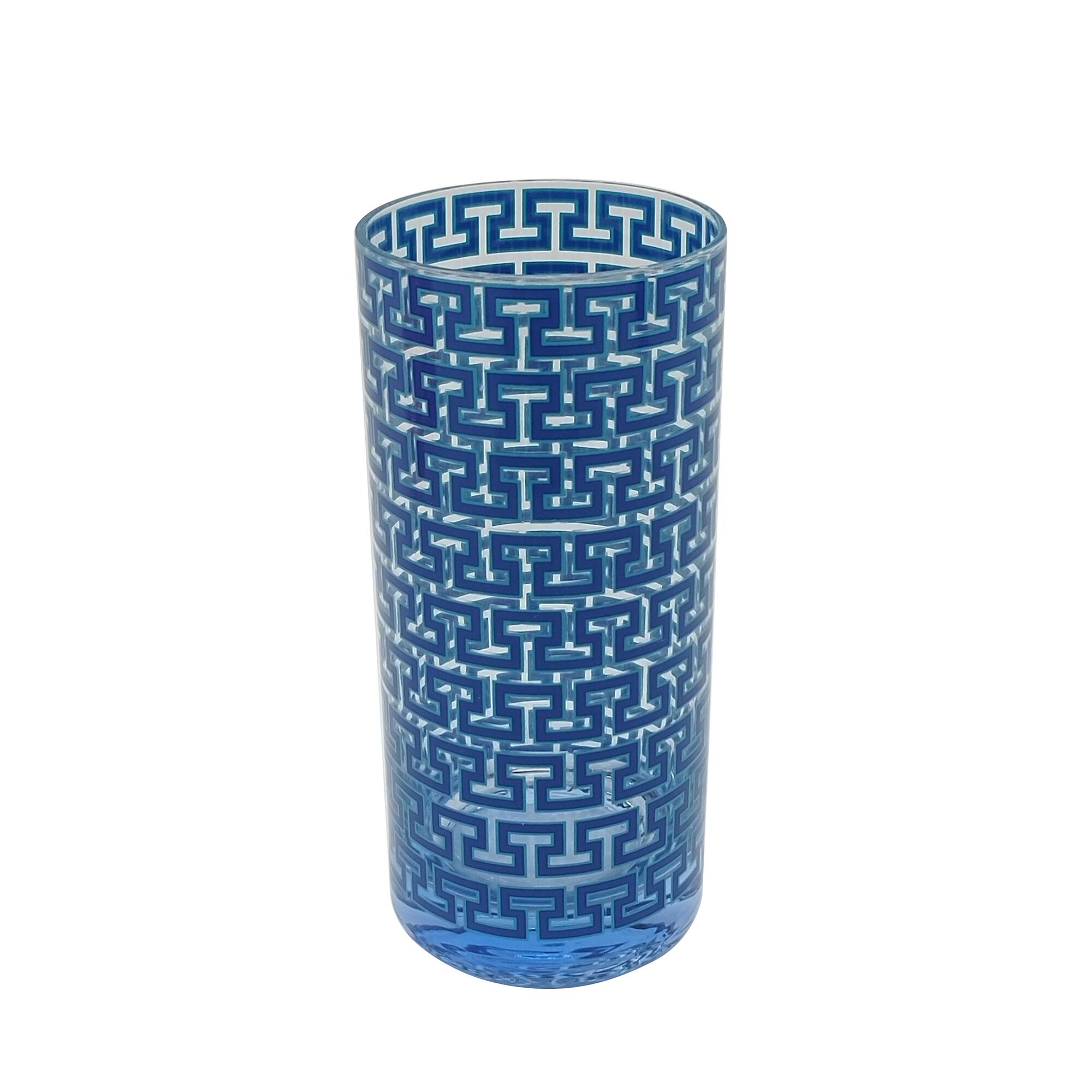 Jonathan Adler x Michaels 15.2oz. Blue Madrid Key Highball Glass
